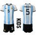 Argentina Leandro Paredes #5 Dětské Oblečení Domácí Dres MS 2022 Krátkým Rukávem (+ trenýrky)